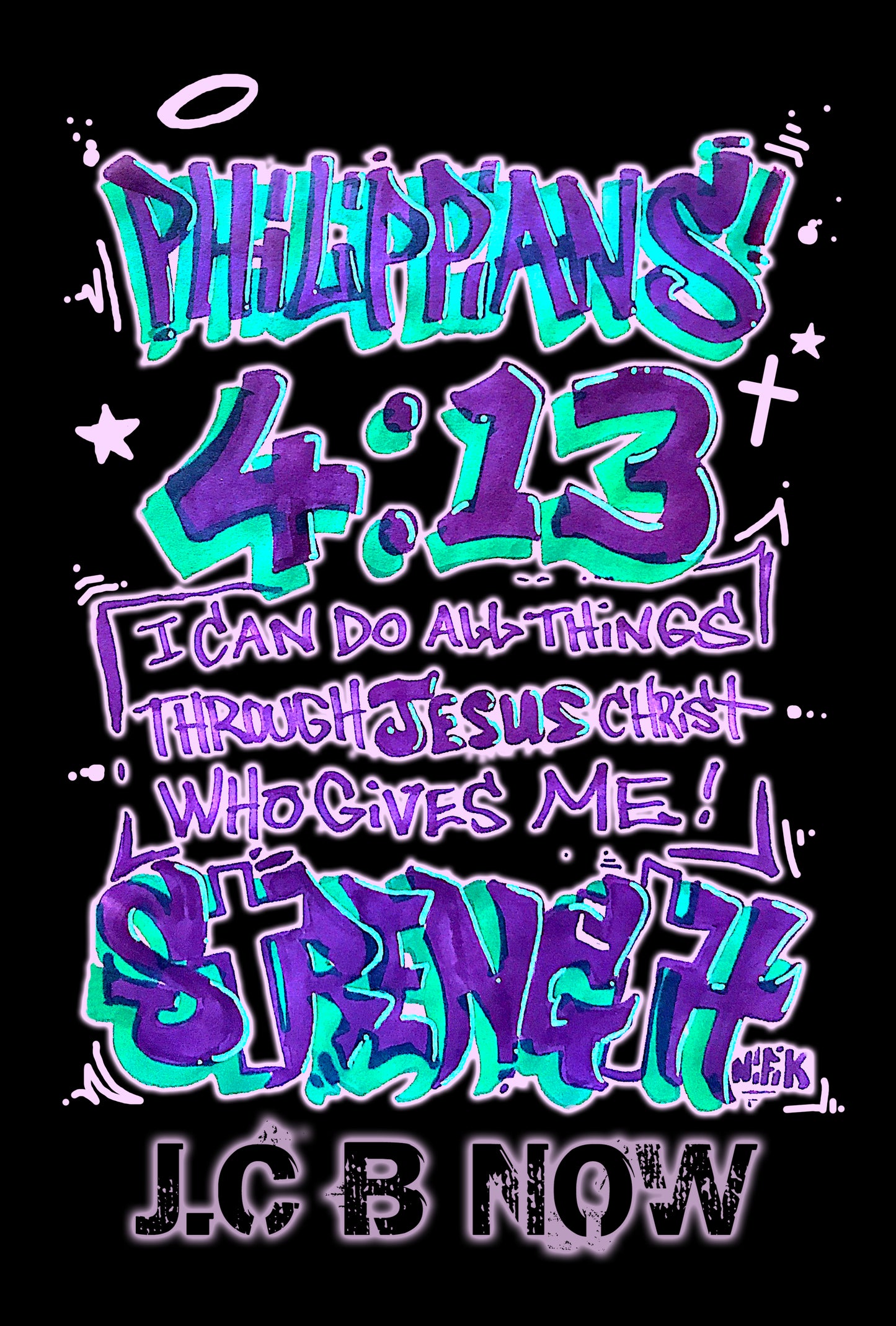 Short sleeve T-shirt Phillipians 4:13